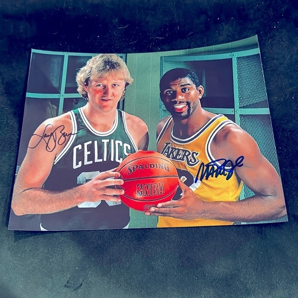 Larry bird Magic Johnsonautographed 8x10 photo - Picture 1 of 1